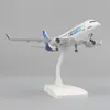 Modello di aeromobile in metallo 20 cm 1 400 Materiale in lega di replica di tipo A320 originale con replica di compleanno per bambini per bambini.