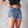Vrouwen met hoge taille magere rekbare denim shorts Casual zomer gerafeld rauwe zoom noodlijdende gescheurde korte jeans
