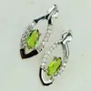 Dangle Küpeler Shunxunze Takı Kadınlar İçin Noel Pembe Mavi Peridot Morganite Kübik Zirkonya Rhodium Kaplama R879 R881 R883 R885