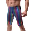 Underpants Comfortable Long Leg Boxers Men's Male Man Underwear Rainbow Sexy Boxer Shorts Trunk Pouch Cuecas