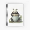 Reading Spaper in Water Spiral Notebook 120 Pagina Notebook universitari per le note di journaling Studio School Work Funny Animal Style