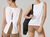 Womens Workout Tops Open Back Tank Tops Sleeveless Athletic Yoga Shirts Loose Fit Sleeveless blazer Breathable smock