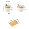 Mugs European Cartoon Tea Dog Cat Ceramic Mug Birthday Gift Porcelain Dessert Milk Cup Cute Kids Water Cup Couple Mug Home Decoration 240417