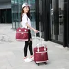 Comptes de valises Sac à bagages de chariot de voyage pour femmes Sacs roulants multifonctionnels avec sac à dos imperméable à roues