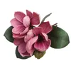 Fiori decorativi magnolia stelo fiore faux faux nove bouquet vaso floreale disposizione zinnia