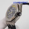 Fantezi AP bilek saati Royal Oak Ofshore 15710ST Erkekler Spor Saati Çelik Otomatik Mekanik İsviçre Yapım Lüks Spor Saati Çapı 42mm