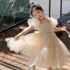 Kleinkindmädchen Sommerkleid für Kinder Prinzessin Geburtstagsfeier Kleid Mesh Tutu Hochzeit Kinder Kleider 240413