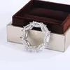 Cluster Rings Gorgeous Understated Women's Wedding Ring Geometric Cubic Zirconia Silver Fashion 925 Sterling Jewelry