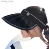 VISORE 2023 NEU NEUER HAT FEMAL KOREAN SOMMER SONNEN SONNEN SONNEN SONNEN UV SCHWEISUNG FACE GEMACHTE BIG BIM BIM AIR TOP HAT Y240417