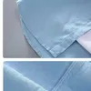 Chemises décontractées pour hommes en lin en coton Vente chaude pour hommes à manches courtes à manches à manches d'été Stand de couleur de couleur plage plus taille M-3xl 240417