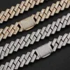 14 mm VVS Moissanite Iced Out Diamond Gold Color Chain Necklace 925 Sterling Silver Men ketting Miami Cuban Link Chain