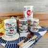 Tasses Japonais Impression en céramique Mugs 300 ml de thé à thé Sushi Sake Cup de famille drôle Decoration Family Decoration Gift For Friends 240417