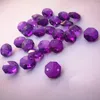Chandelier Crystal Selling 200pcs Dark Purple 14mm Glass Octagon Beads In 2Holes For Strand Garlands Parts Curtain Accessory Free Rings