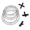 Dekorativa blommor 3 st pet -kapphängare Garland Hoop Home Hanging Loop Round Wreath Garden Frame Flower