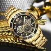 Нарученные часы Lige Mens Watch Top Luxury Brand Водонепроницаемые спортивные запястья часы хронограф Quartz военный искренний полная сталь Relogio Masculino D240417