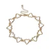 Chokers kalp kolye içi boş zincir cümle Kore moda goth kolyeler basit tatlı mücevher estetik aksesuarlar arkadaş hediyesi j0312 otf4a