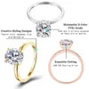 URBABY 79mm 3ct Oval Solitaire Rings for Women D VVS1 Lab Diamond Fine Jewelry 925 Silver Plated Gold Wedding Ring 240417