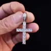 Colares pendentes homens mulheres colar de cruz de hip hop com cadeia de tênis de zircão de 4 mm gelada para o presente de moda de jóias de hiphop bling