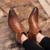 Fashion Men's Cuir Ankle Style British Men Habille Business Both Both Bot