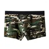 Sous-pants 95% Coton Hommes confortables Camouflage boxers Sexy Compression Underwear Man High Quality Mens Boxer Green Penis Pouch Big XL