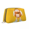 Storage Bags Travel MMS Chocolate Candy Toiletry Bag Cute Cartoon Character Makeup Cosmetic Organizer Women Beauty Dopp Kit Case