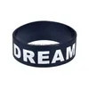 Jelly 1pc Road to the Dream Sile Wristband 1 tum bred flexibel och starka modesmycken Black Drop Delivery Armband Dhj9n