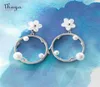 THAYA PLUM EARRING BUD VOOR Women Silverpins Shell Engrave Rings Pearls bruiloft sieraden accessoires 2106166932031