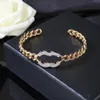 Designer de luxe Bangle Ouverture Chanells Bracelets Bijoux Femme Femme Bracelet Bracelet Man Lettre C Logo Gold Cuff Gift 225