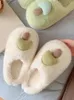 Slippers creatieve driedimensionale champignon schattig pluche huis mannen en vrouwen winter anti slip katoen huishouden