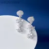 Collier de créateur de marque Vancelfe Luxury Collier S925 Collier de fleur de diamant blanc en argent sterling