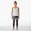 Active Pants intrikata halv halvmåne med slända tatuering design leggings legging sport jogger hög midja kvinnor