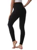 Leggings féminins High Stretch Fitness pour les femmes sports occasionnels à la mode puste Up Fashion Black Pantals 2024