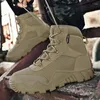 Fitness schoenen HikeUp Winter Boots Men Outdoor Wandelen Suede High Top Trekking Sneaker Watper Tactical Combat Plus Maat