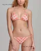 Bikinis feminino 23SS Swimsuits Stae Beach Bathing Two Piece Conjunto de Biquíni Wind Swimwears Feminino Classical Swimwear