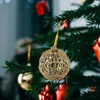 Figurines décoratines décorations de Noël pendentifs d'arbres Boules d'or avec échelles