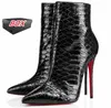 Mit Box-Kleiderschuhen Designerstiefeln Populäre trendige Frauen Short Stiefel Knoot Stiefel High Heels Luxus-Soals Damenparty Dicke Absatz 35-42 Chunky