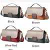 Bag Frauen echte Leder Luxushandtaschen Modetags Patchwork Schulter Crossbody Taschen für hochwertige Lady Cow Messenger