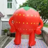 6m 20ft Fruit Shop Decoration Event Giant Flatable Strawberry Model With Flower Wholesale Festival Advertising 001