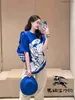 Fashion Luxury Buurberlyes Clothes for Women Men New Full Print Equestrian Knight Print Short Sleeved Mens t Shirts with High Quality Original 1to1 Brand Logo