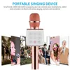 Microphones Portable Wireless Blue Tooth Microphone Aluminium Condenseur unidirectionnel pour les smartphones Karaoké