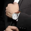 Нарученные часы Mens Business Worke Watch Роскошные кожа