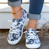 Casual schoenen dames canvas lichtgewicht niet-slip loafers Koreaanse stijl veter omhoog ronde teen comfort flats sapato feminino