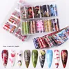 Nail Art Stickers Decals Set For Christmas Halloween Transfer Paper Nails Decorations Tips Manicure Tools 4cm 10pcs /box