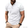Men's T-Shirts Men Shirts Henry Round Neck Cotton Short Sleeve T-shirt Mens Tshirt Casual Solid PoIo Shirt