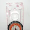 Hiking Camping Outdoor Compass with Liquid Ruler and Magnifying Glass in Transparent Plastic for Basic Traveling Needs and Exploration