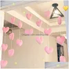 Aprons Curtains Heart Decor Novelty Window Living Room Curtain Divider String Home Decorations Beadstassel Door Drop Delivery Garden Dhjax