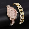 Handbandsur Diamond Women Watches Gold Watch Ladies Wrist Luxury Brand Rhinestone Womens Armband Female Relogio Feminino D240417