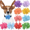 Abbigliamento per cani 50/100 pezzi Polka Dots Bow Collar Accessori per colletti di fiori a prua di toelettatura