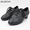 Chaussures de danse Dileechi Vérite du cuir masculin moderne latin noir talon 45cm