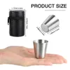 Mokken 4/6pcs roestvrijstalen bekers Mini Shoot Glass Beer Cup Metaal Wijn Cup Coffee Tumbler Tea Milk Mokken Camping Hiking Portable Cup Set 240417